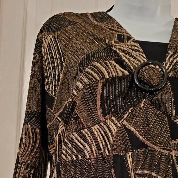 JM collection Women blouse size 1X. long sleeves. - Picture 3 of 13